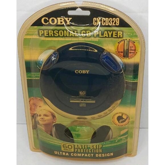 NEW Coby CXCD329 Slim Personal CD Player Anti-Skip Protection Blue Portable READ - Picture 1 of 8